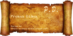 Proksa Diána névjegykártya